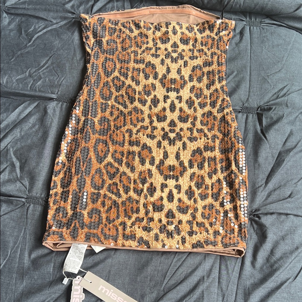 Fashion Nova Leopard Sequin Dress - Picture 2 of 2